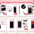 All Size 10 Trays Wholesale Volume Lashes Extension 3D Mink False Eyelashes Individual Eyelash Beauty Brand Factory Supplies