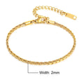 Vnox Charming Flash Twisted Rope Chain Bracelets for Women Lady, Stainless Steel Wrist Jewelry Length - Visuel 10 | SAMAG