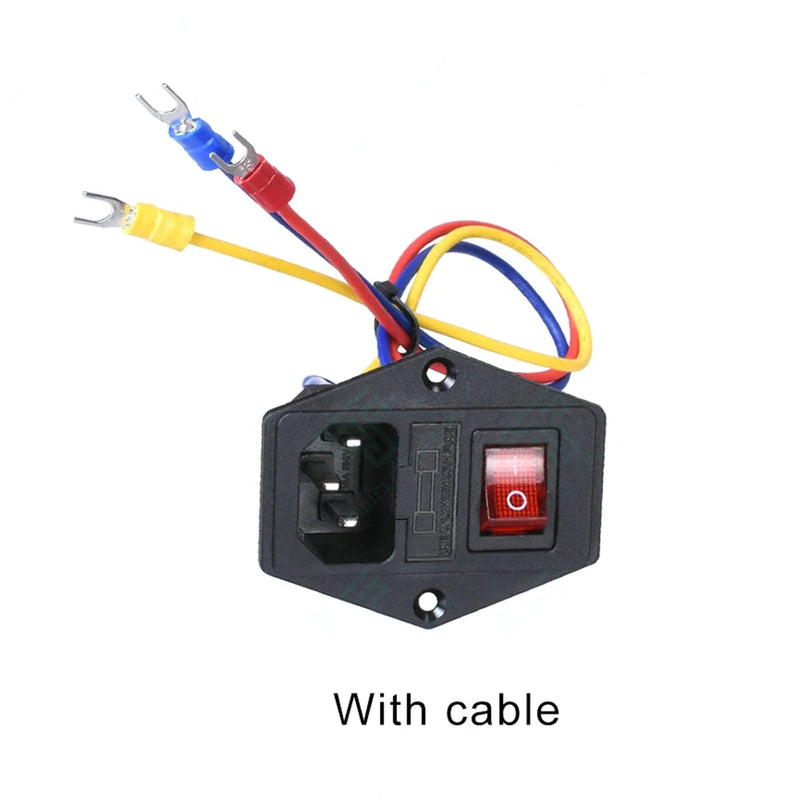 3D Printer Parts Accessories Rocker Switch Power Connector Plug Power Socket Switch Voltage Current 15 A 220 V / 110 V