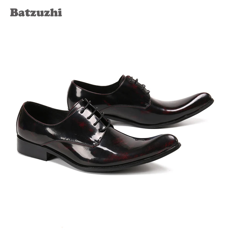 Batzuzhi Genuine Leather Dress Shoes Men for Business, Party and Wedding New Arrival Men's Shoes Zapatos Hombre