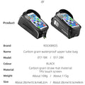 ROCKBROS Bicycle Bag Waterproof Touch Screen Cycling Bag Top Front Tube Frame MTB Road Bike Bag 6.5 Phone Case Bike Accessories