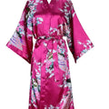 Silk Satin Wedding Bride Bridesmaid Robe Floral Bathrobe | SAMAG