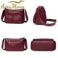 Fashion All-match Solid Color Messenger Bag High Capacity Womens Shoulder Bags 2021 New High Quality Pu Leather Women Handbag