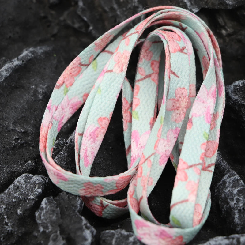 5 Style Cherry Blossom Pink AF1 Shoelace High-Cut Low-Cut Original Female Flower of Lace White Decorative Buckle Female Shoelace