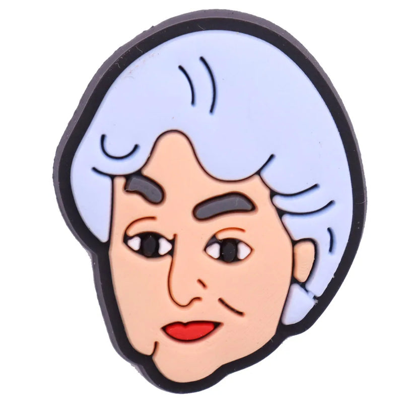 Single Sale 1PCS PVC Cute Cartoon Shoe Charms Man Woman Breaking Bad Garden Shoes Ornaments Slipper Accessories Holiday Present