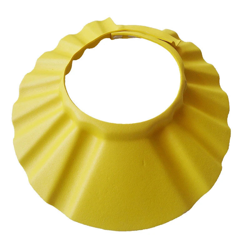 Kids Shower Bathing Cap Bath Safe Protect Shampoo Adjustable Soft Cap Protection Eye For Baby Wash Hair Shield Bathing Hat