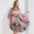 100% Mulberry Silk Nightgowns For Women  Long   Silk Nightdress  Real Silk sleepwear  Ladies Female   Gift Loose Large Free size