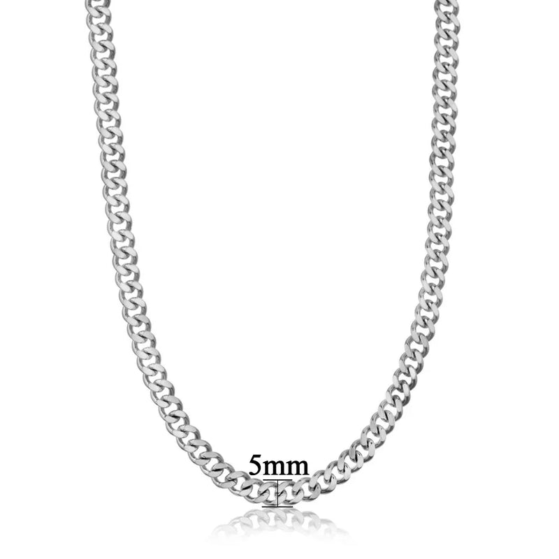 Hiphop Heavy Cuban Link Chains Necklaces Male Gold Color Stainless Steel Long Neck Necklace For Men Women Jewelry 2023 Collares