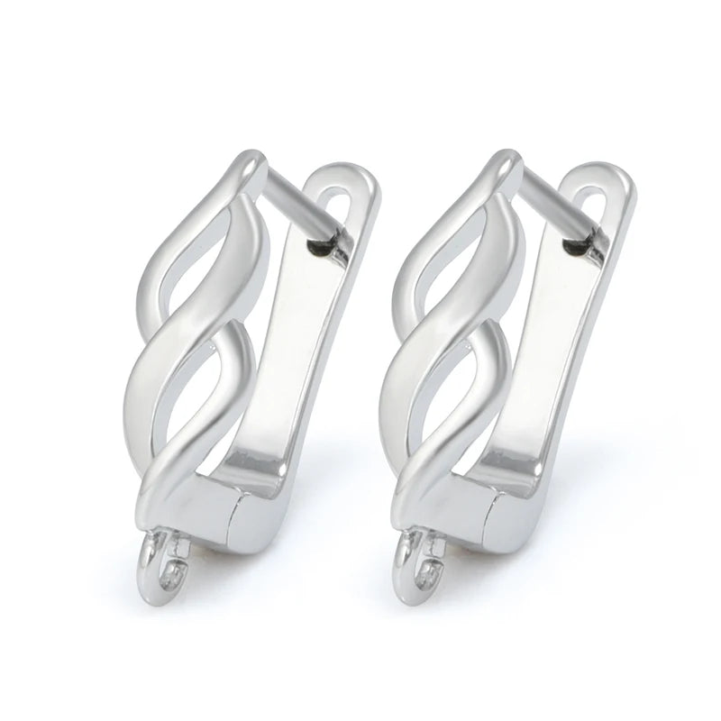 1 Pair Gold Plated  Earring Hooks Components Accessories Supplies For Woman DIY  Handmade Making Findings Jewelry  Wholesale