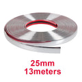 13M Silver Car Moulding Trim Strip Chrome Styling Decoration Tape Auto DIY Protective Sticker 6mm 8mm 10mm 12mm 15mm 20mm 30mm