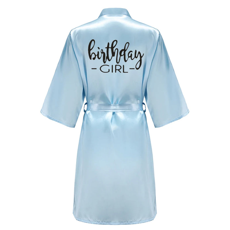 Birthday Party Girl & Entourage Satin Printing Women | SAMAG
