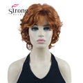 StrongBeauty Short Wig Soft Tousled Curls Blonde Highlights Full Synthetic Wigs COLOUR CHOICES