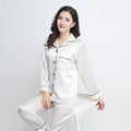 100% Mulberry Silk 22 momme 30 momme thick Women Classical Pajama Set Top and Bottom Set Sleepwear Nightgown S M L XL 2XL LS101