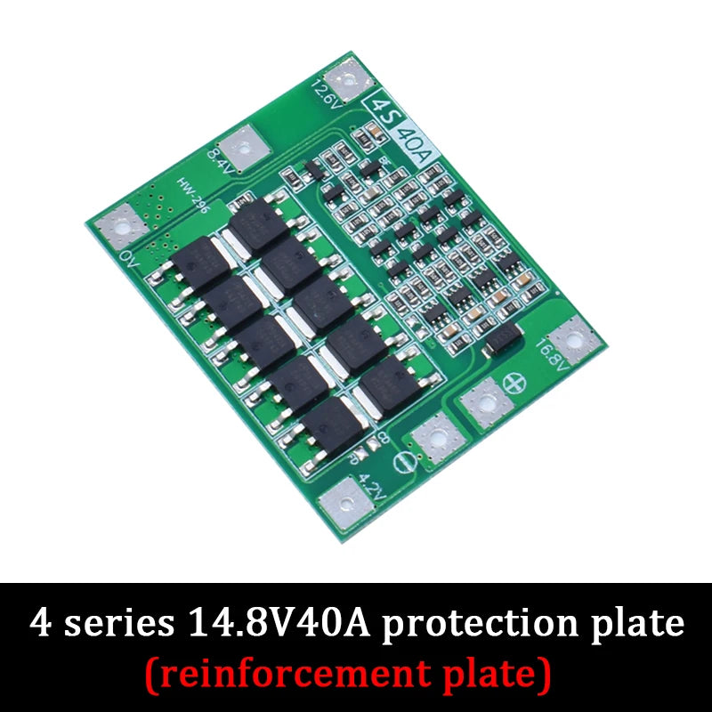 3S/4S 20 40A 60A Li-ion Lithium Battery Charger Protection Board 18650 BMS Drill Motor 11.1V 12.6V/14.8V 16.8V Enhance/Balance