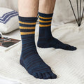 Pairs Man Toe Sport Socks Short Cotton Striped Colorful | SAMAG