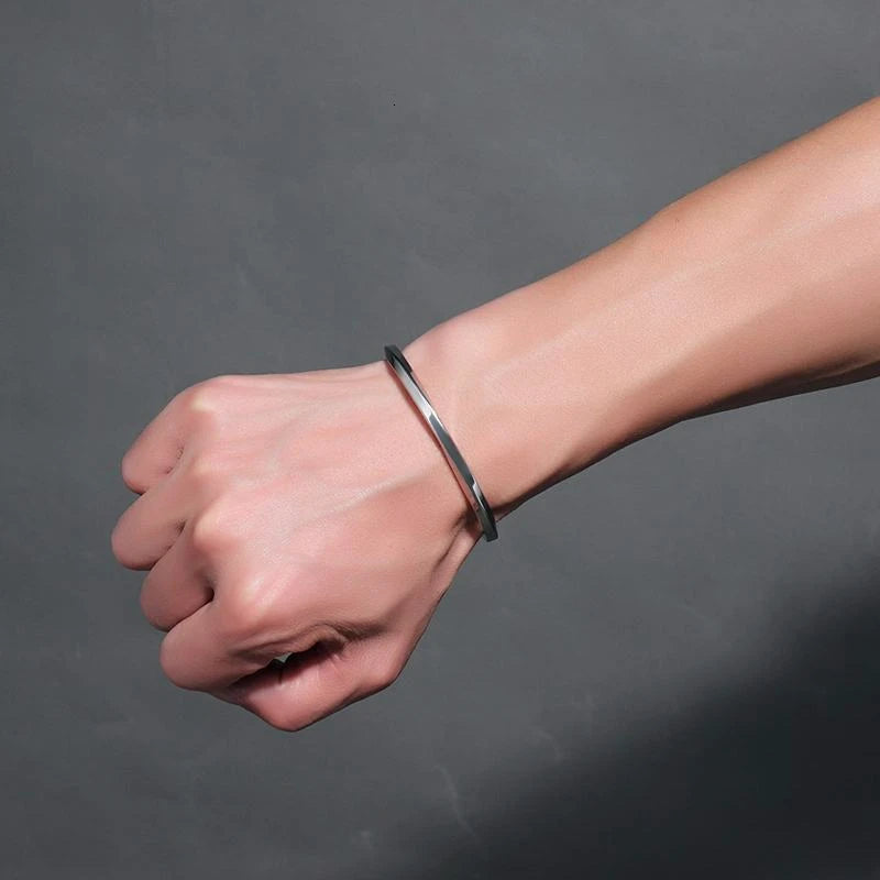 Vnox Vintage Stainless Steel Bangle for Men Women Mobius Twisted Cuff Bracelet Unisex Casual Pulseira - Visuel 3 | SAMAG