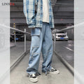 LINHUA Men Wide Leg Jeans Spring cargo pants Hip Hop | SAMAG