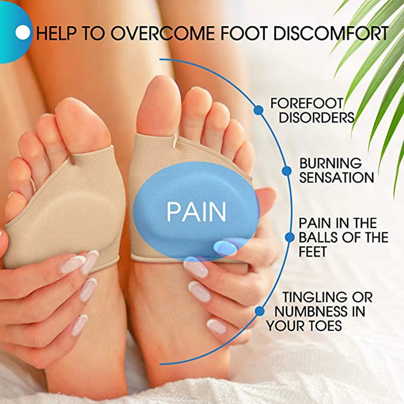 Silicone Gel Insoles for Shoes Metatarsal Forefoot Insert Pad for Women Men Foot Cushion Pads For Hallux Valgus Corrector Socks