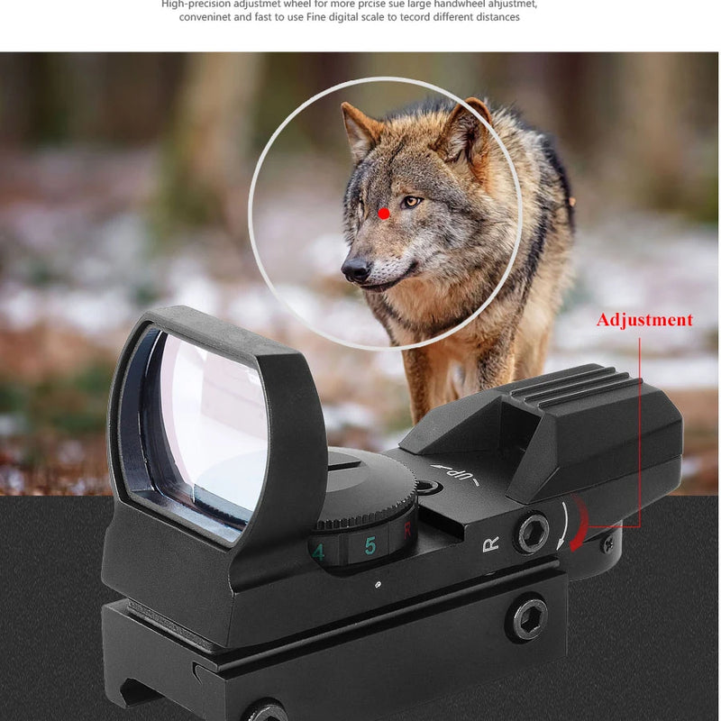 Hot 20mm Rail Riflescope Hunting Optics Holographic Red Dot Sight Reflex 4 Reticle Scope Collimator Sight