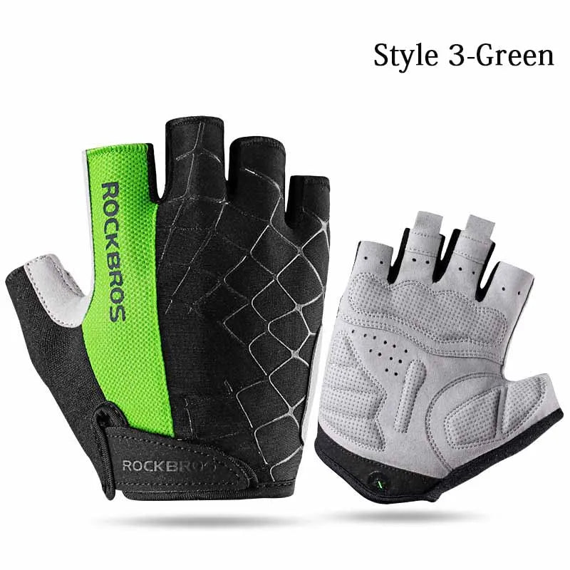 ROCKBROS Half Finger Cycling Gloves Breathable Shockproof | SAMAG