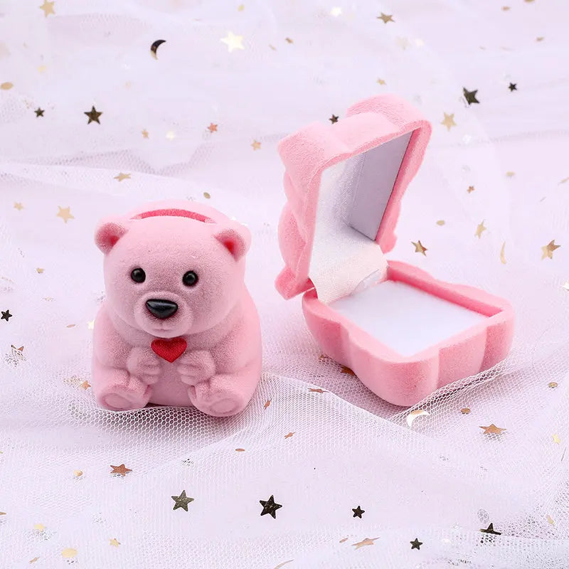 One Piece Velvet Jewelry Box Gift Box Container Wedding Ring Box Ring Case Earrings Holder For Jewelry Display & Gift Package