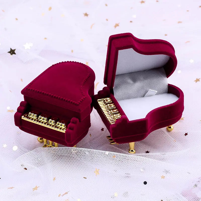 One Piece Velvet Jewelry Box Gift Box Container Wedding Ring Box Ring Case Earrings Holder For Jewelry Display & Gift Package