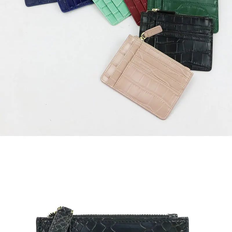 Classic Crocodile Pattern Card Holder Men Women Genuine Leather Leather Credit Card Case ID Card Holder Wallet Purse Pouch