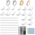 8Pcs/lot Silicone Invisible Clear Ring Size Adjuster Resizer Loose Reducer Sizer Fit Any Jewelry Tools - Visuel 2 | SAMAG