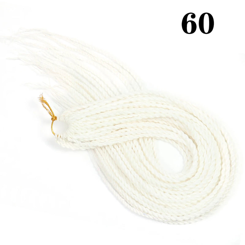 AZIR Senegalese Twist Hair Crochet Braids 24 inch 30 Roots/pack Synthetic Crochet Hair Senegalese Braids Twist Hair for Braids