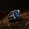 BEIER Stainless steel Cool Unique Black Stone Ring Titanium Steel Retro Old Totem Jewelry For Man Factory Price Sale BR8-334
