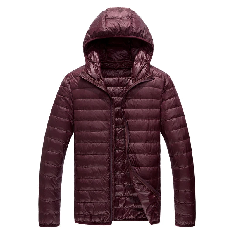 2026 Royal Blue Hooded Parkas Men's Zipper Control Winter Jacket Fashion Hot Sale Jaqueta Plus Size S-5XL Lightweight Warm Coats