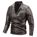 Maxulla Winter Men's PU Jackets Casual Man Warm Motorcycle Leather Jacket Male Slim Fit Windbreaker Biker Leather Coats Clothing