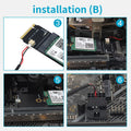 Wireless M.2 A+E Key Slot To M.2 M Wifi Bluetooth Adapter For Intel AX200 9260 bcm94352Z Card NVMe PCI - Visuel 4 | SAMAG
