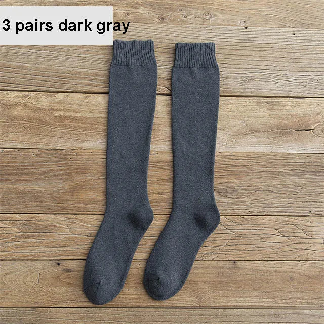 =3Pairs Men's Winter Compression Stocking Warm Hot Knee | SAMAG