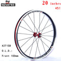 Bicycle Wheelset 20inch Novatec A271/F372SB V brake 451 406 4bearing 7-11speed 20 24H Aluminum alloy Folding wheels With QR