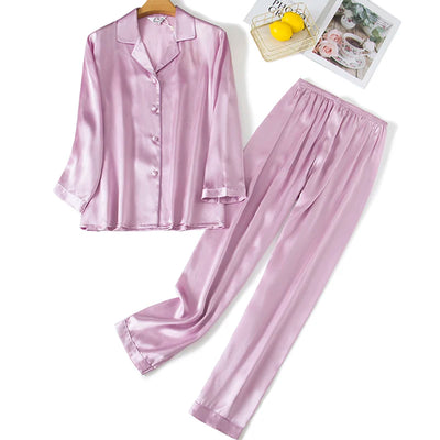 Pajamas for women pyjamas 100% pure silk 19mm sleepwear | SAMAG
