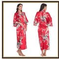 Half Sleeve Loose Style Woman Japanese Kimono Satin Silk | SAMAG