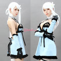 L-email wig NieR Kaine Cosplay Wig NieR RepliCant Cosplay Sliver White Braided Wigs with Bangs Synthetic Hair Heat Resistant
