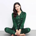 100% Mulberry Silk 22 momme 30 momme thick Women Classical Pajama Set Top and Bottom Set Sleepwear Nightgown S M L XL 2XL LS101