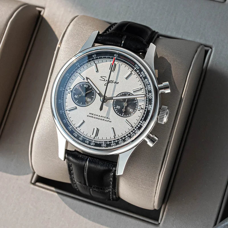 Limited Edition Official Pilot Mechanical Watch Chronograph ST19 Original Military 40MM Men Wristwatch - Visuel 6 | SAMAG