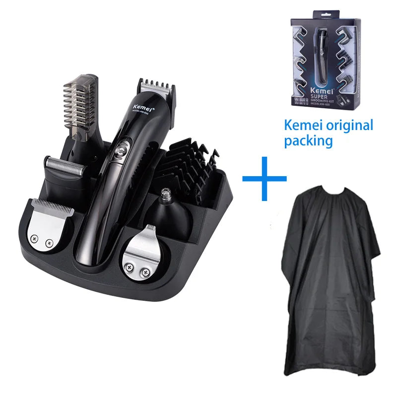 Kemei Hair Clipper Barber Hair Trimmer Electric Clipper Razor Shaver Beard Trimmer Men Shaving Machine Cutting Nose Trimmer