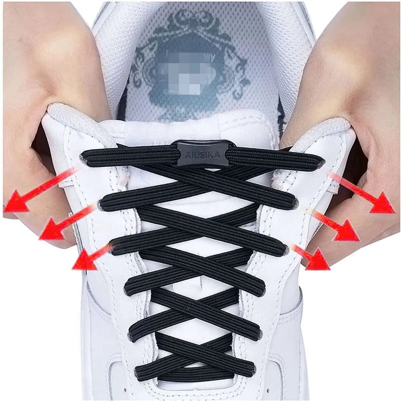 2022 New No Tie Shoe laces Elastic Laces Sneakers Flat Shoelaces without ties Kids Adult Quick Shoe lace Rubber Bands for Shoes