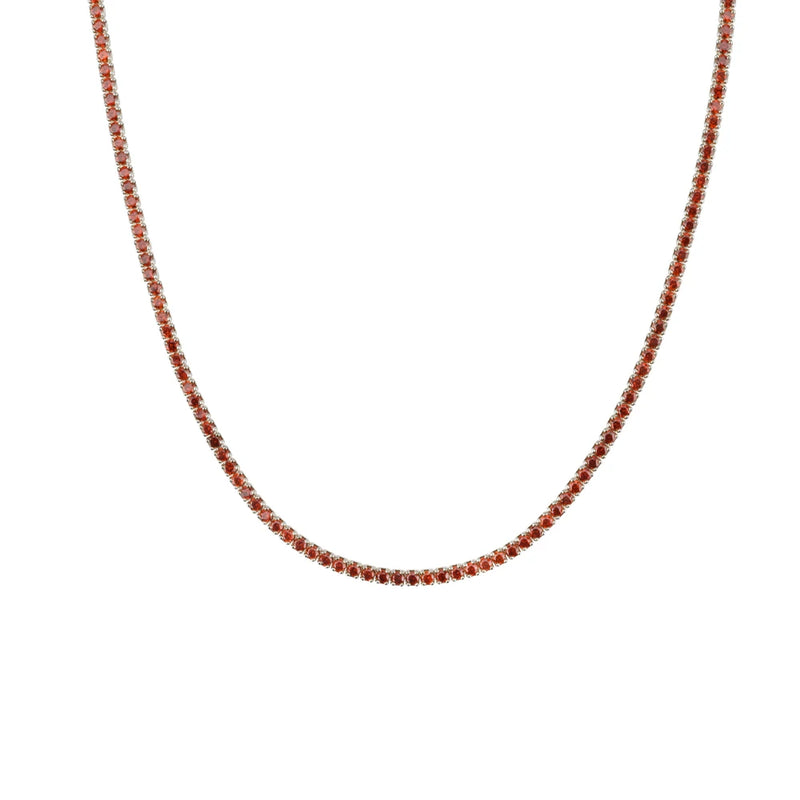 ANDYWEN 925 Sterling Silver 1.5mm Tennis Zircon Charm Long Chain Necklace Rock Punk Fashion Fine Jewelry Gift Wedding Party