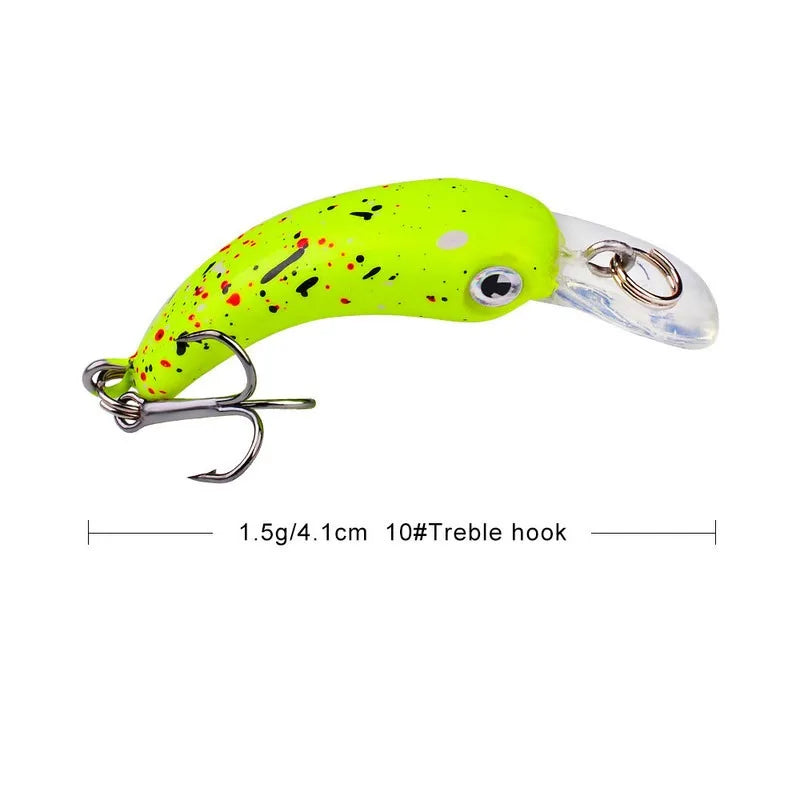 Mini Minnow Wobblers Triangle Hooks Fish Popper Bass | SAMAG