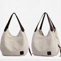 Simple Style Canvas Shoulder Bags For Women Large Capacity Handbag Fashion Shopper Totes Bag High Qualty Purse bolsa feminina