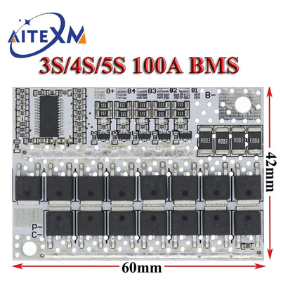 3S/4S/5S BMS 12V 16.8V 21V 18V 3.7V 100A Li-ion LMO | SAMAG