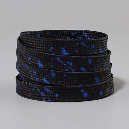 Fashion Art Splash Ink Creative Shoelaces Men Women Trend Personality Blue White Sport Casual Basketball Shoes Laces Dropship