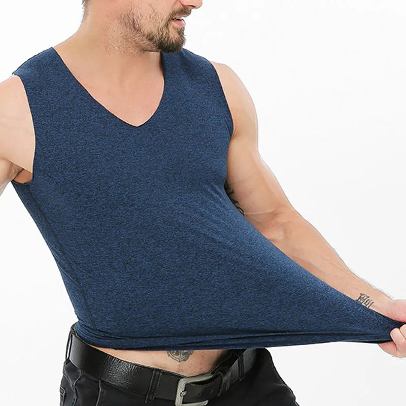 Men's Thermal Underwear Autumn Winter Long Johns Thermal Underwear Tops and Bottoms Set V-Neck Seamless Underwear for Man