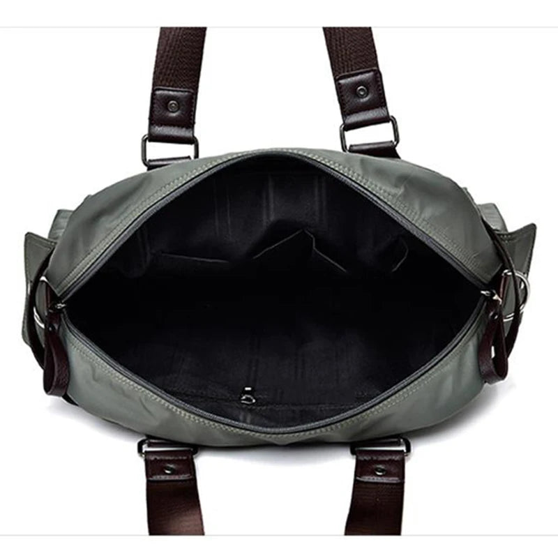 Men's Shoulder Bag Nylon Material British Casual Fashion School Style High Quality Multi-function Large Capacity Design
