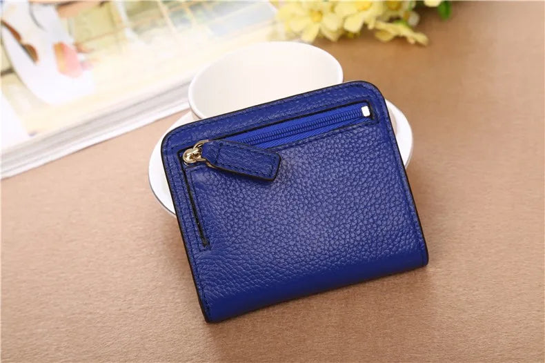 Fashion Split Leather Women Wallets Mini Purse Lady Small Leather Wallet with Coin Pocket
